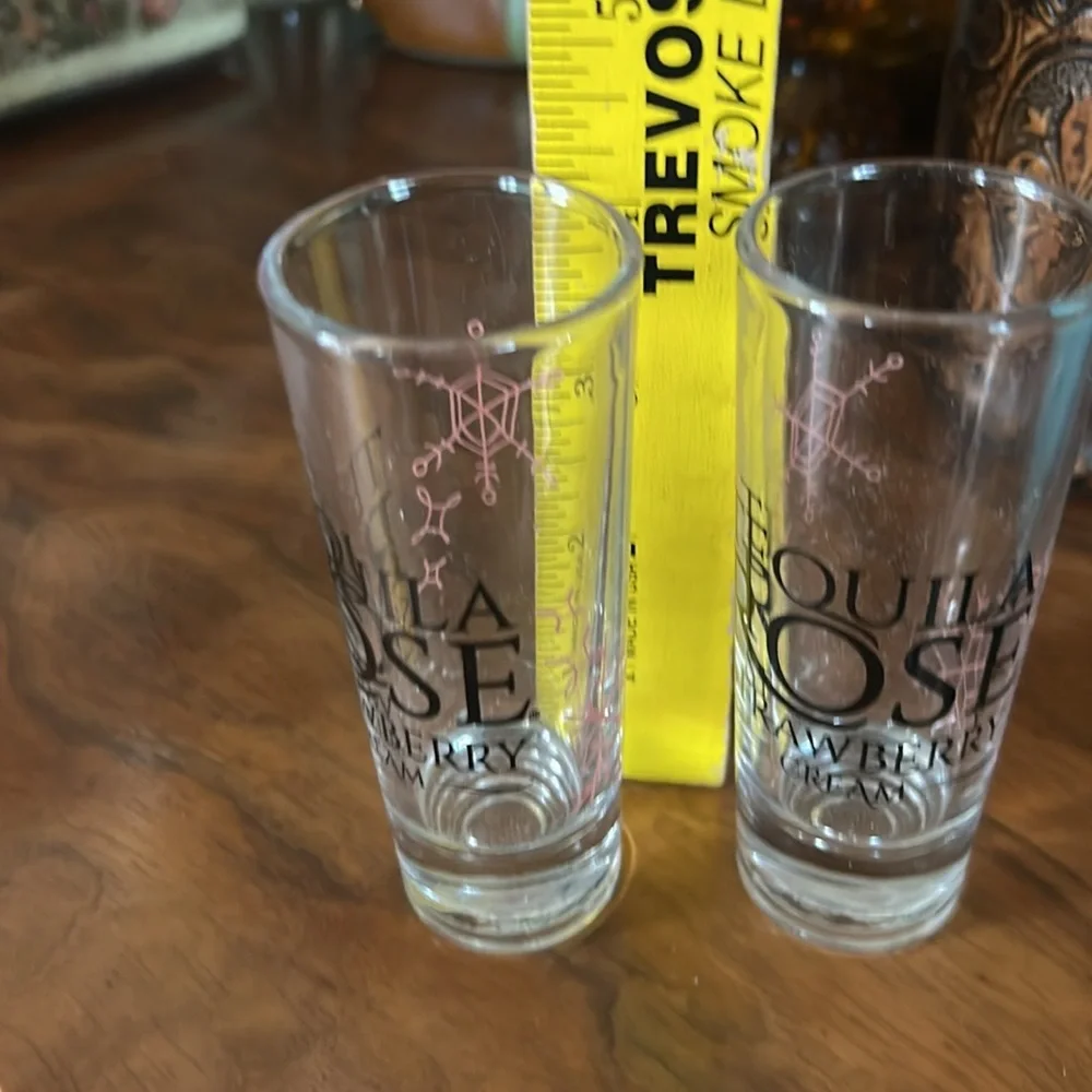 TEQUILA ROSE Strawberry Cream Liquor Shot Glasses